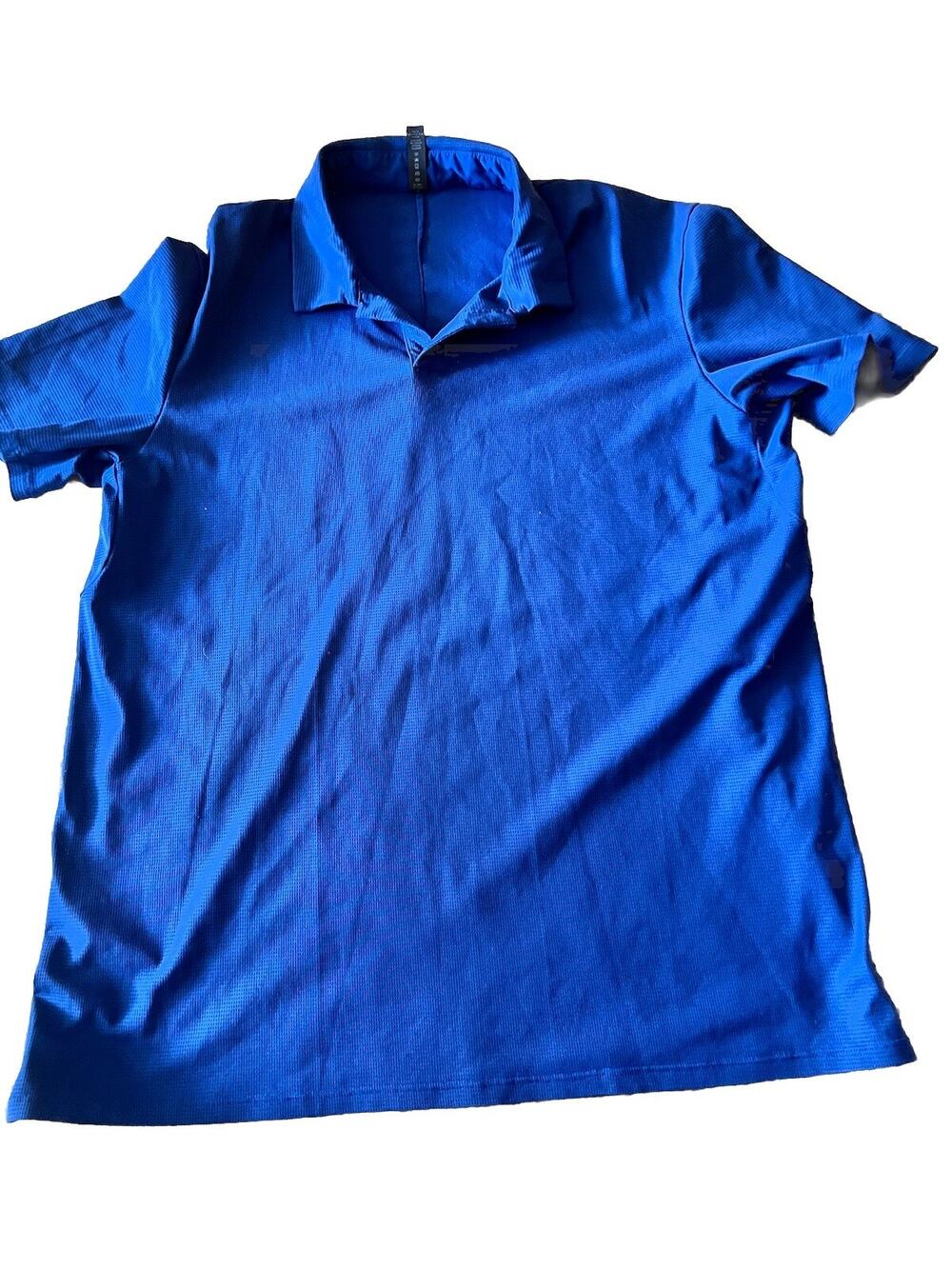 Lululemon Polo Shirt Men's XL Blue Performance Get Outside Get Sweaty Tech